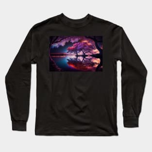 Serene Landscape of Trees and a Lake Long Sleeve T-Shirt